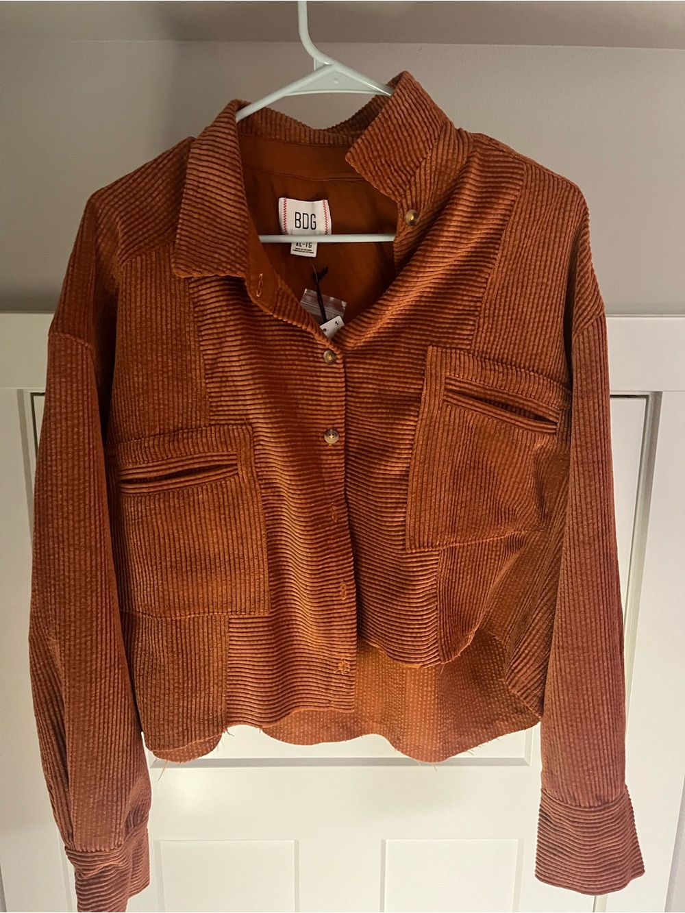 BDG Women's Rust Corduroy Utility Jacket